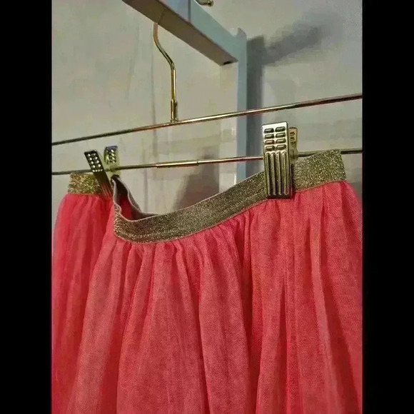 Chic Coral Tulle Midi Skirt - Girls 7/8 - Picture 5 of 7